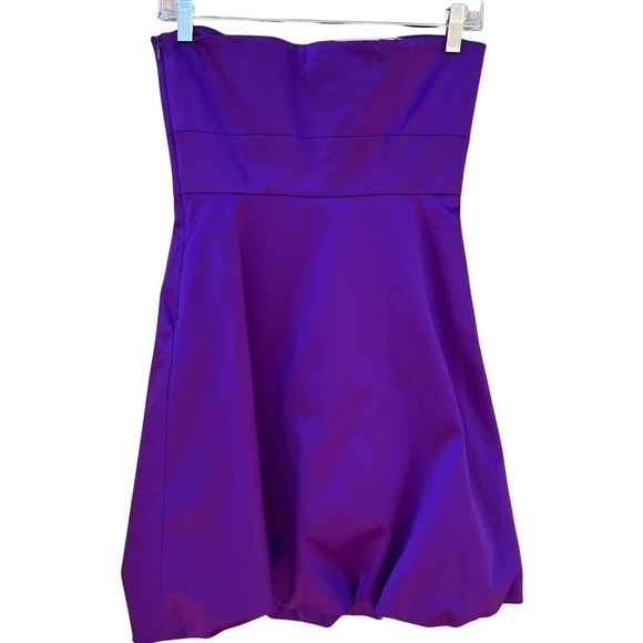 Karen Millen Purple Satin Strapless Mini Dresses 2 Available Size 4&6 - Picture 2 of 15